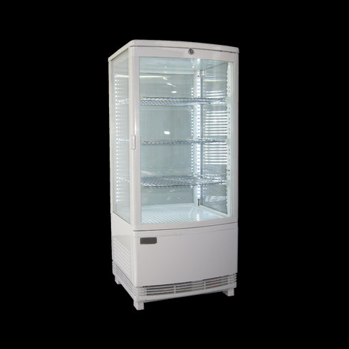 Exquisite Four Sided Glass Counter Top Display Fridge with LED - CTD78LED